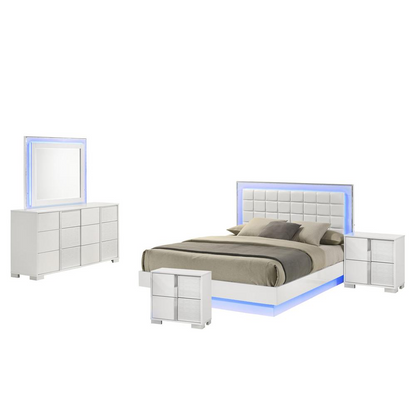 5-Piece Futuristic Bedroom Set, Queen Size (Platform Bed) - Shop Now