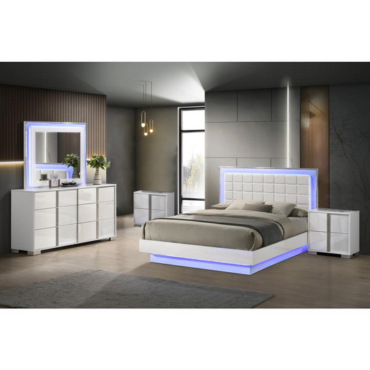 5-Piece Futuristic Bedroom Set, Queen Size (Platform Bed) - Shop Now