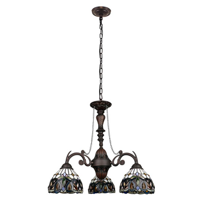 SERENITY Victorian-Style 3-Light Dark Bronze Finish Mini Chandelier 24" Wide