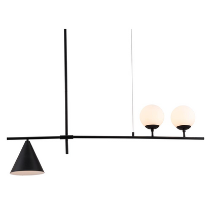 Richiza Ceiling Lamp Black - Modern Geometric Design | E12 Socket | Adjustable Cord Length