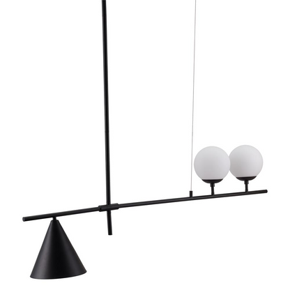 Richiza Ceiling Lamp Black - Modern Geometric Design | E12 Socket | Adjustable Cord Length