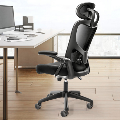 VEVOR Office Chair with Adjustable Lumbar Support, High Back Ergonomic Desk Chair with Adjustable Headrest, Ergonomic Office Chair Backrest with 2D Armrest, Computer Chair for Home, Office