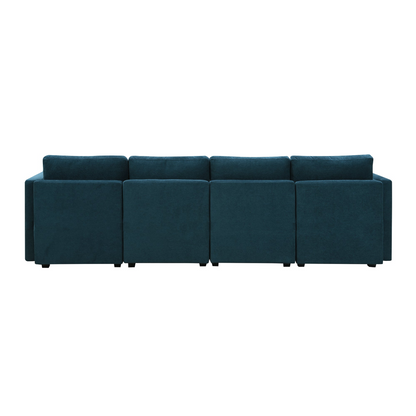 Upgrade Your Living Space with the 109x54.7" Chenille Modular Sectional Sofa - U Shaped Couch | Adjustable Armrests | 6 Seat Reversible Sofa Bed with Storage Seats