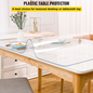 VEVOR Plastic Table Cover 42 x 60 Inch, 1.5 mm Thick Clear Table Protector, Rectangle Clear Desk Mat, Waterproof & Easy Cleaning for Office Dresser Night Stand