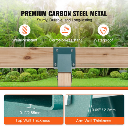 VEVOR A-Frame Middle Swing Set Brackets, Heavy Duty Carbon Steel Swing Set Hardware with Mounting Hardware, DIY Swing Set Bracket Swing Set Kit for 4x4 Legs & 4x6 Beam, Green