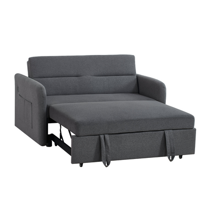 Twins Sofa Bed Grey Fabric - Multifunctional, Easy Assembly, Comfortable Support