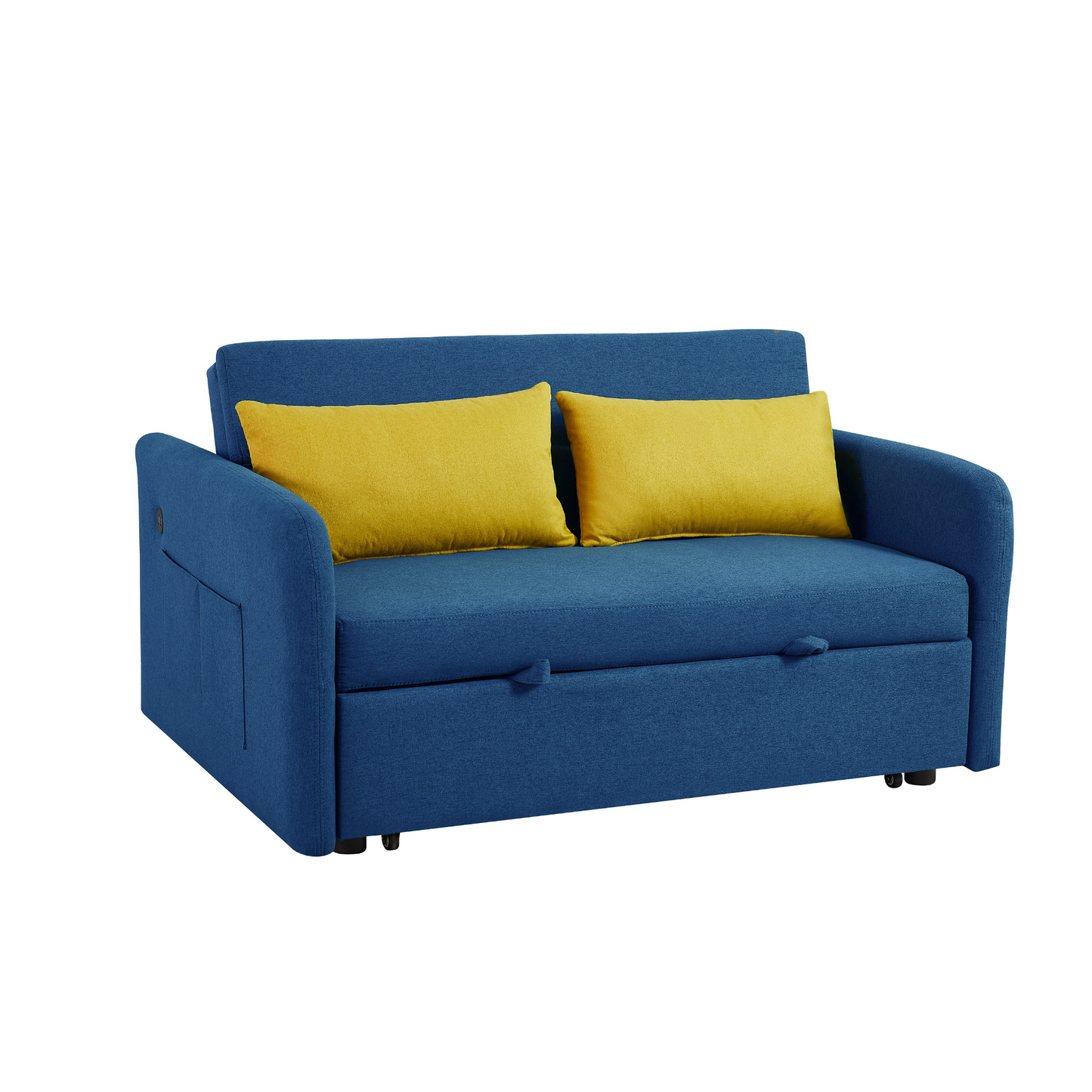 Twins Sofa Bed Blue Fabric - Multifunctional & Comfortable | Cozy Retreat