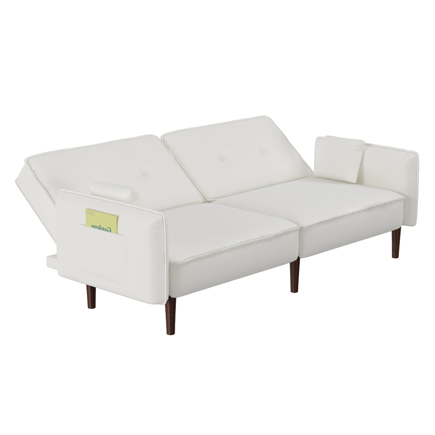 White Cotton Linen Fabric Sofa Bed - Comfortable and Versatile | Buy Now