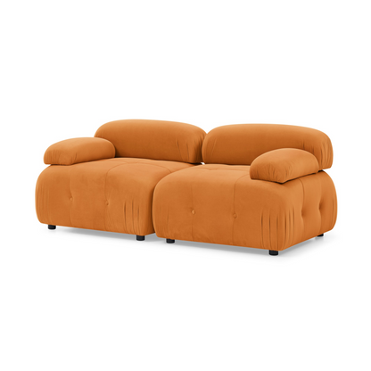 Modular Sectional Sofa, Button Tufted, L Shaped Couch with Reversible Ottoman