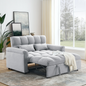 Loveseats Sofa Bed with Pull-out Bed, Adjustable Back, Light Grey - Comfortable and Versatile Furniture