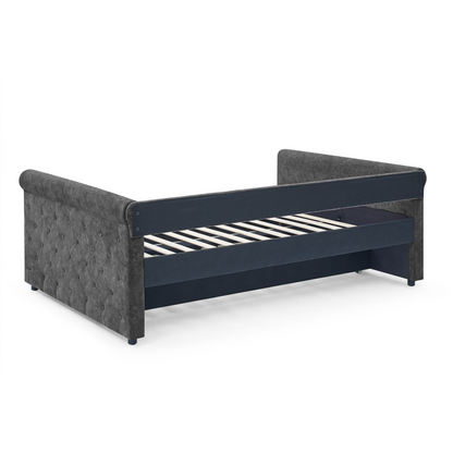 Daybed with Trundle Upholstered Tufted Sofa Bed, Grey (85.5"x57"x30.5") - Stylish and Functional | Your Home Deserves It!