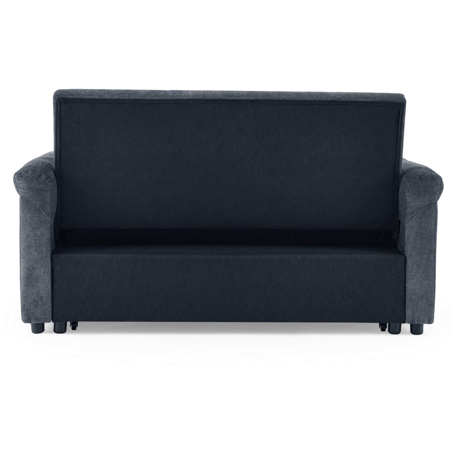 Loveseats Sofa Bed with Pull-out Bed, Adjustable Back, Blue+ Grey - Comfortable and Stylish