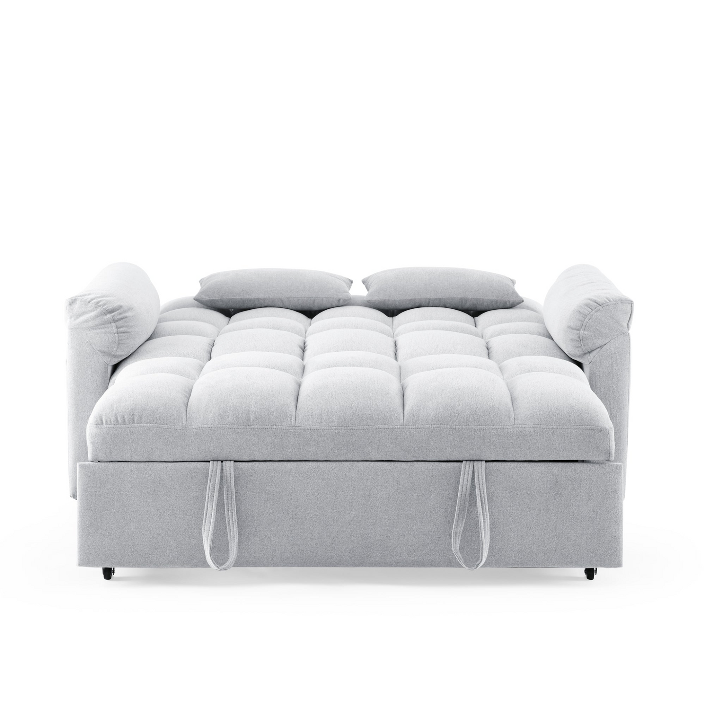 Loveseats Sofa Bed with Pull-out Bed, Adjustable Back, Light Grey - Comfortable and Versatile Furniture