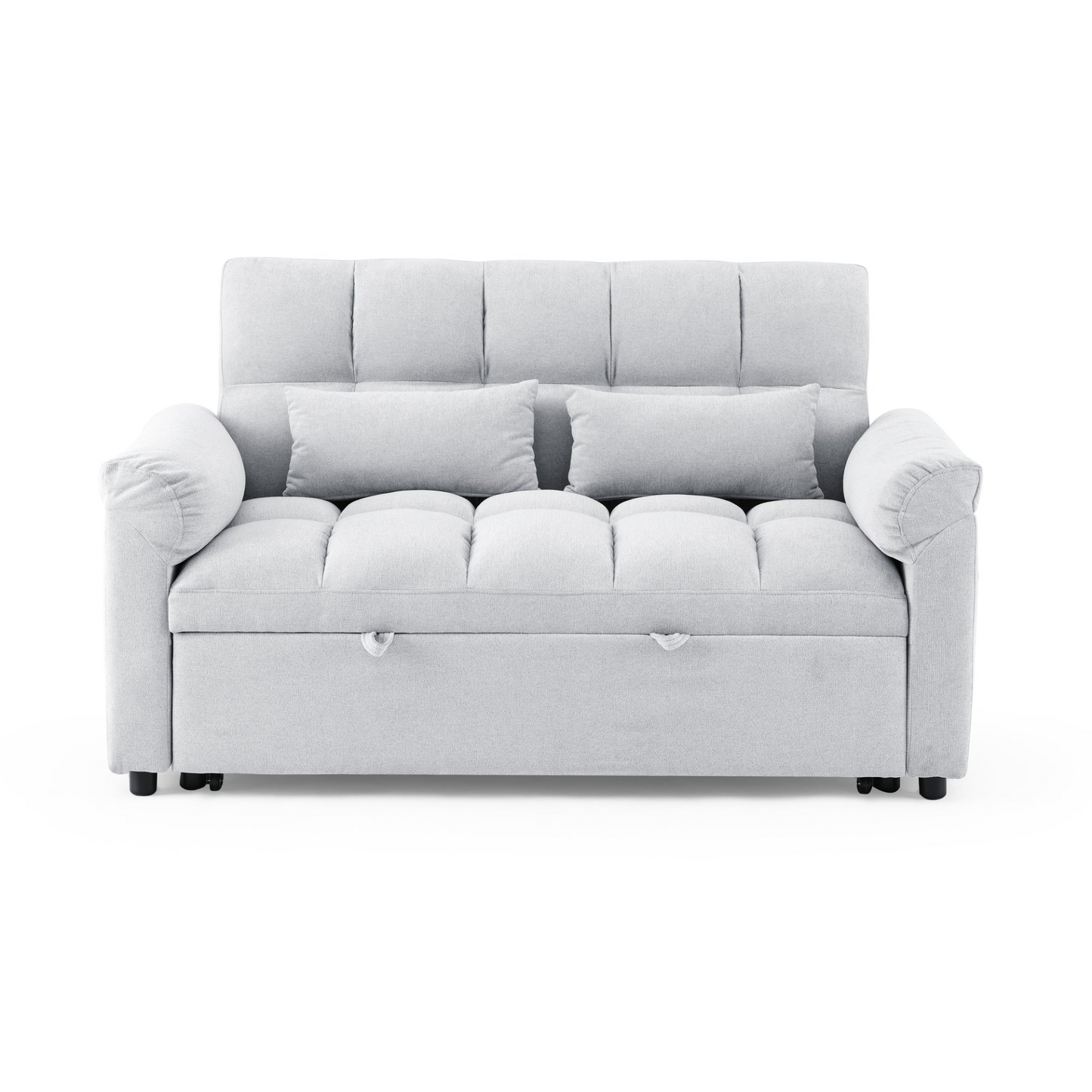 Loveseats Sofa Bed with Pull-out Bed, Adjustable Back, Light Grey - Comfortable and Versatile Furniture