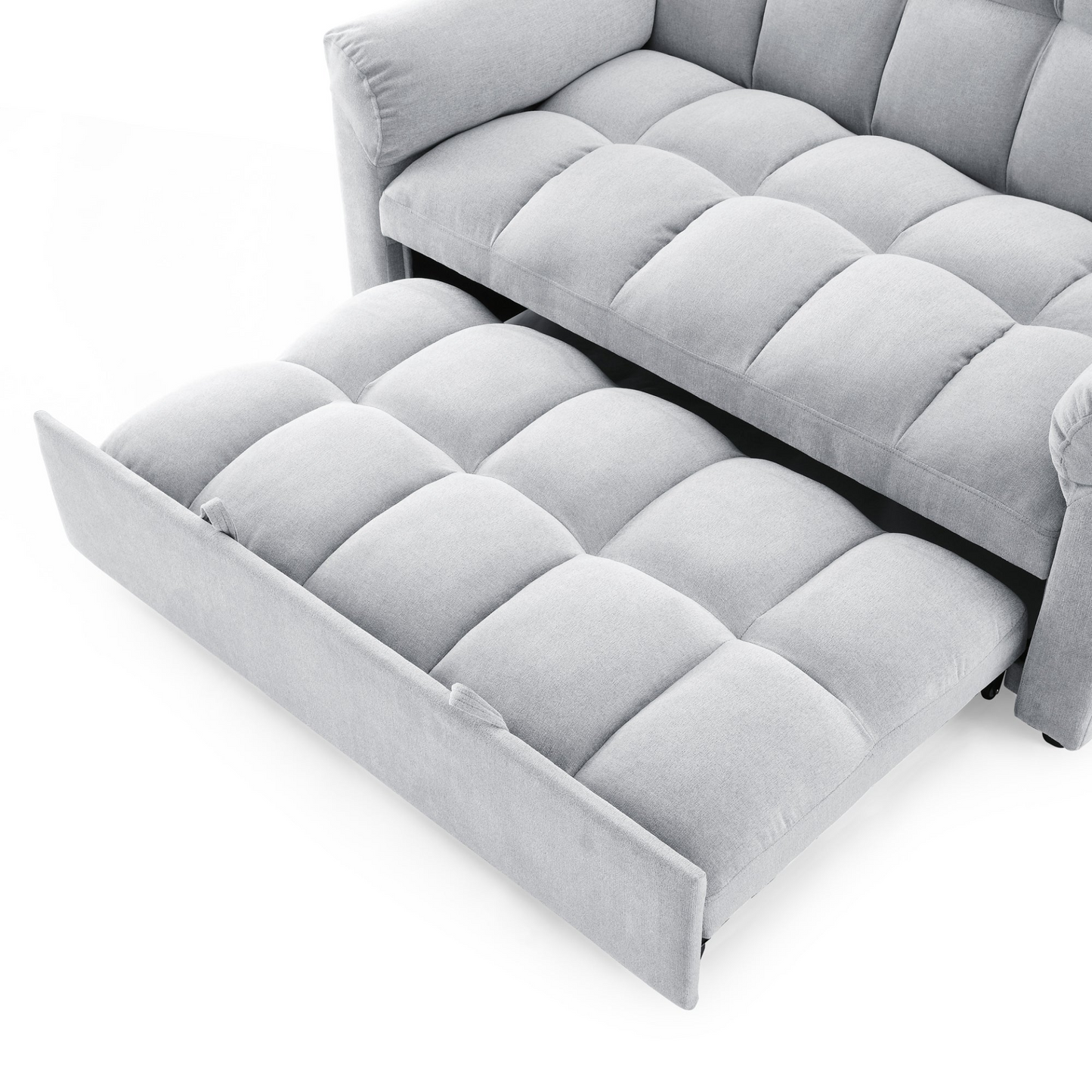 Loveseats Sofa Bed with Pull-out Bed, Adjustable Back, Light Grey - Comfortable and Versatile Furniture