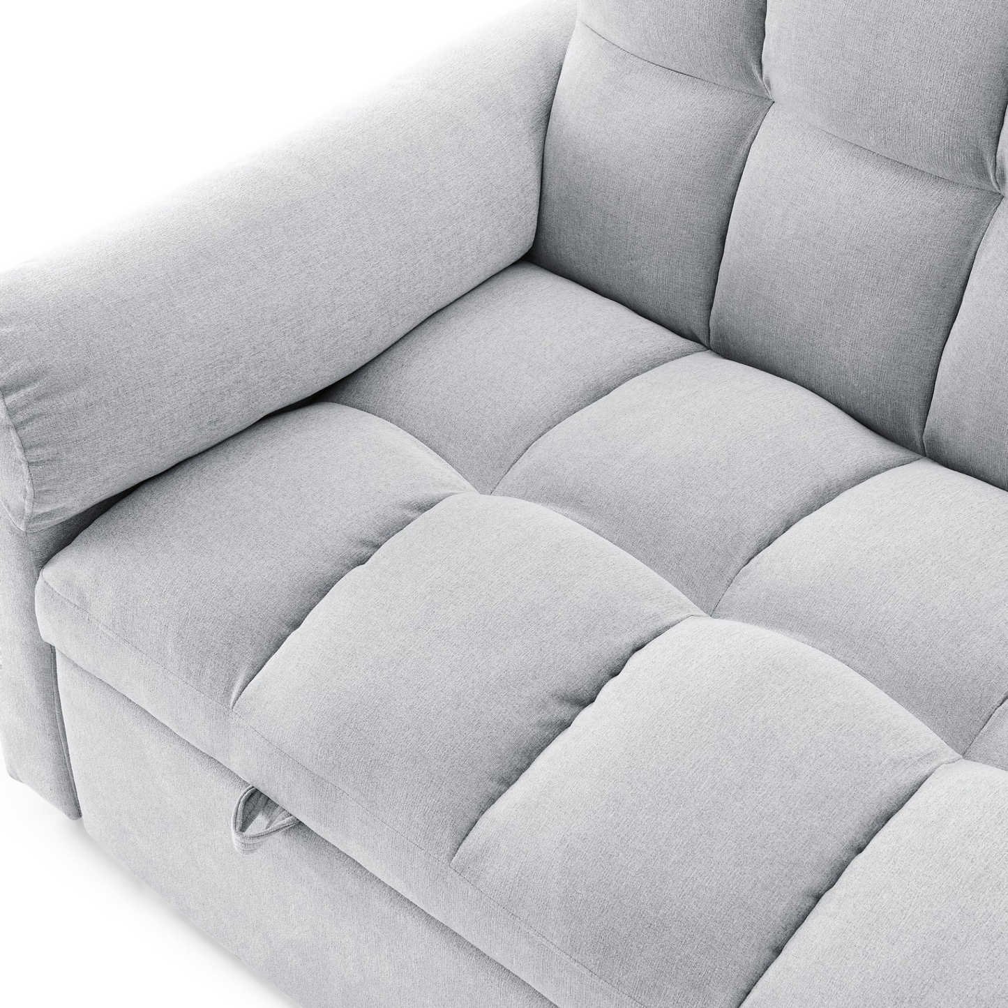 Loveseats Sofa Bed with Pull-out Bed, Adjustable Back, Light Grey - Comfortable and Versatile Furniture