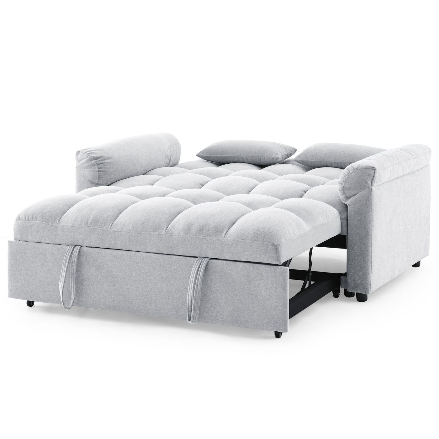 Loveseats Sofa Bed with Pull-out Bed, Adjustable Back, Light Grey - Comfortable and Versatile Furniture