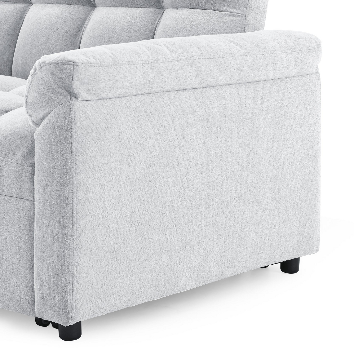 Loveseats Sofa Bed with Pull-out Bed, Adjustable Back, Light Grey - Comfortable and Versatile Furniture