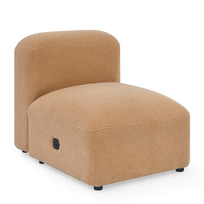 L-Shape Modular Sectional Sofa, DIY Combination, Teddy Fabric, Camel - Comfort and Versatility for Your Living Space