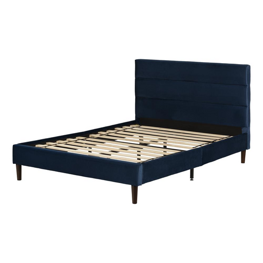 Maliza Upholstered Complete Platform Bed - Mid-century-style Velvet Bed Frame