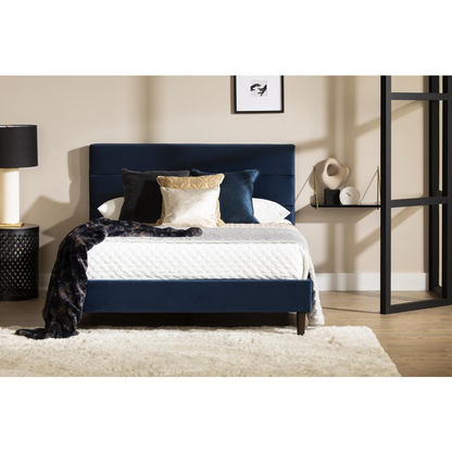 Maliza Upholstered Complete Platform Bed - Mid-century-style Velvet Bed Frame