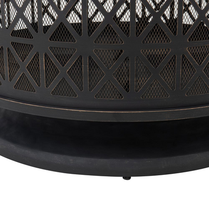 Outdoor Fire Pit | Wood-Burning Steel Firepit | Large Fire Pits for Outside