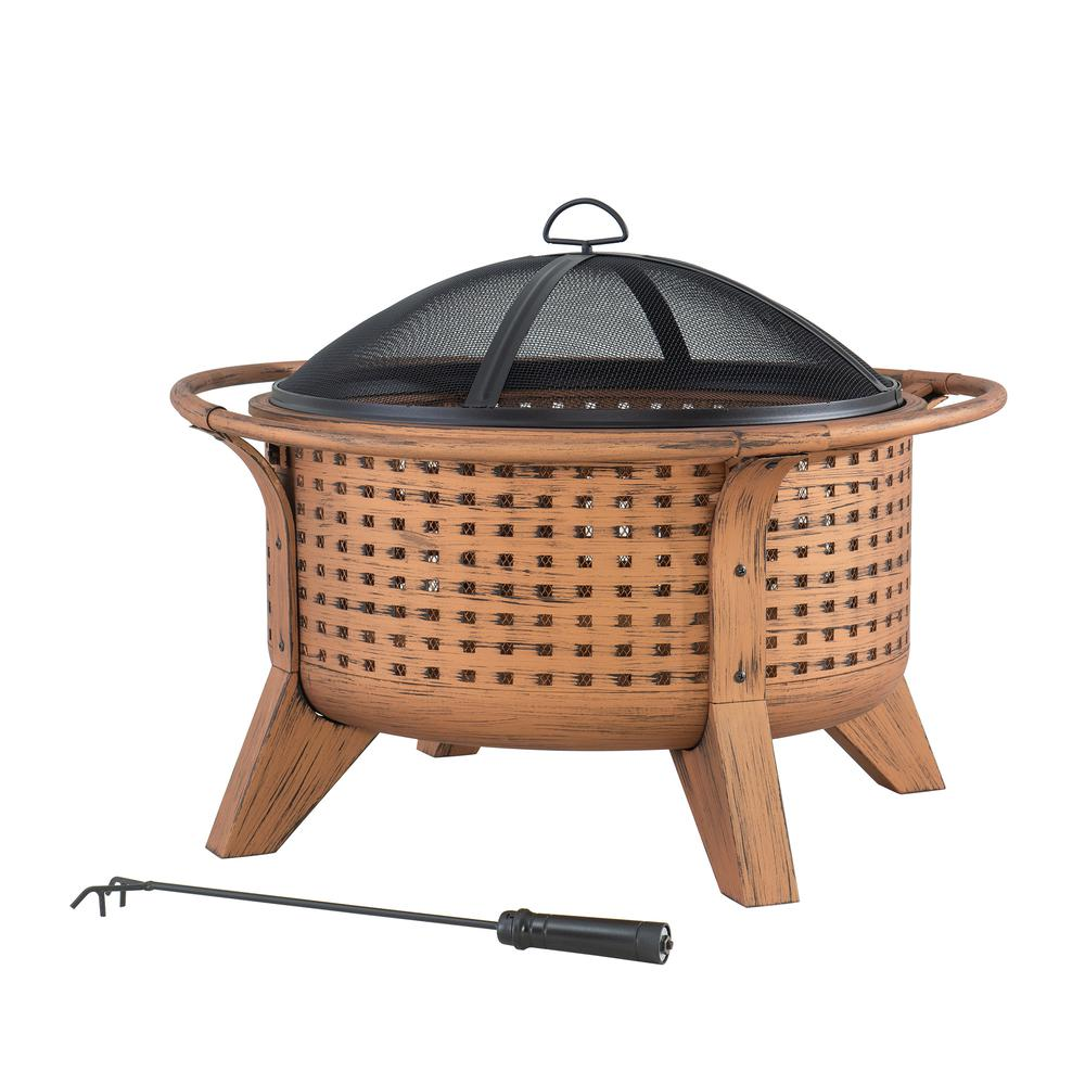 Sunjoy 30 in. Outdoor Wood-Burning Fire Pit - Create a Cozy Backyard Retreat