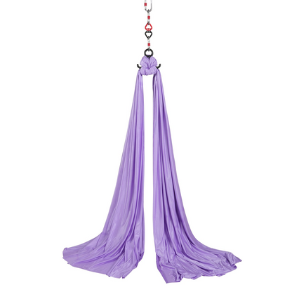 VEVOR Aerial Yoga Hammock & Swing, 4.4 Yards, Yoga Starter Kit with 100gsm Nylon Fabric, Full Rigging Hardware and Easy Set-up Guide, Antigravity Flying for All Levels Fitness Bodybuilding, Purple