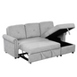 83" Modern Convertible Sleeper Sofa Bed with Storage Chaise, Gray - Stylish and Functional | [Brand Name]