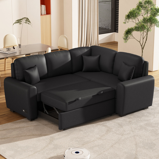 Upgrade Your Living Space with the 87.4" Sectional Sleeper Sofa