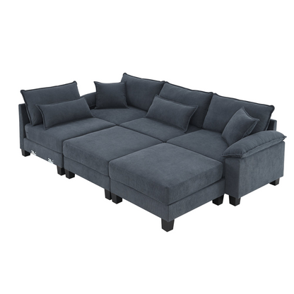 Upgrade Your Living Room with the Corduroy Modular Sectional Sofa