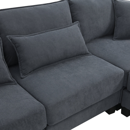 Upgrade Your Living Room with the Corduroy Modular Sectional Sofa