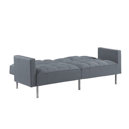 Modern Convertible Folding Futon Sofa Bed - Linen Upholstered, Multiple Adjustable Positions, Sturdy Frame, Perfect for Small Spaces