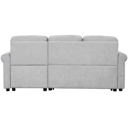 83" Modern Convertible Sleeper Sofa Bed with Storage Chaise, Gray - Stylish and Functional | [Brand Name]