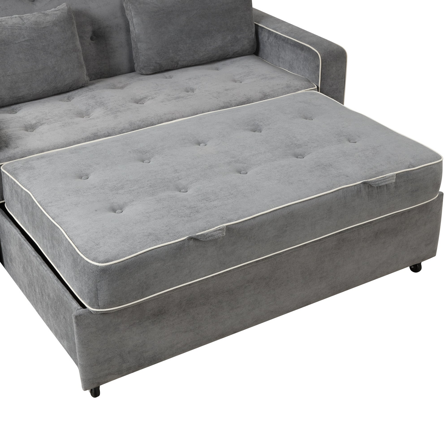 Upgrade Your Living Room with the 65.7" Linen Upholstered Sleeper Bed