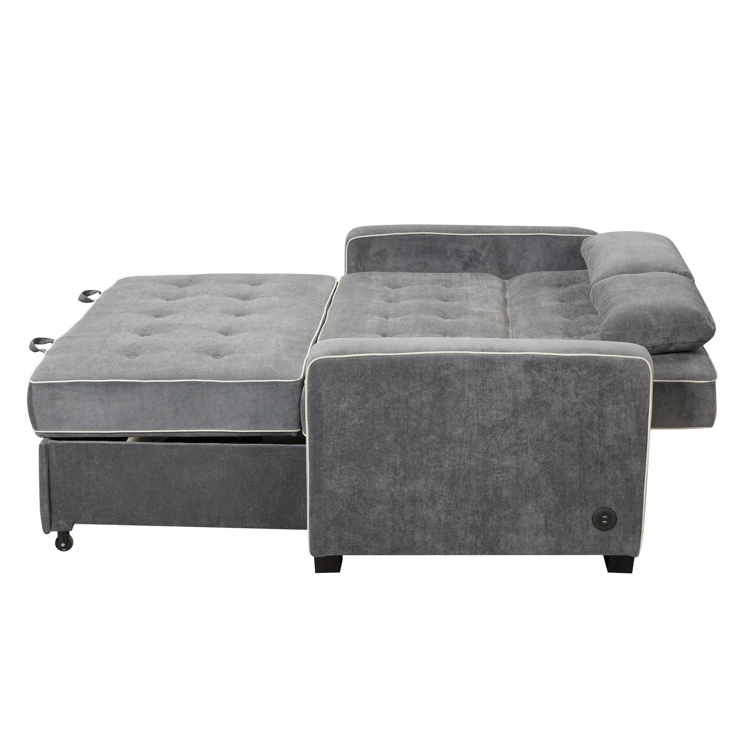 Upgrade Your Living Room with the 65.7" Linen Upholstered Sleeper Bed