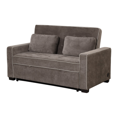 Upgrade Your Living Room with the 65.7" Linen Upholstered Sleeper Bed - Pull Out Sofa Bed Couch with Dual USB Charging Port