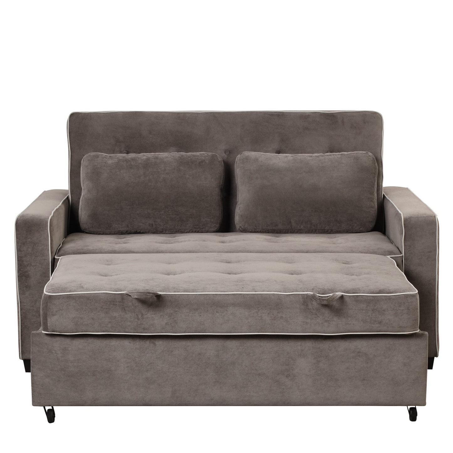 Upgrade Your Living Room with the 65.7" Linen Upholstered Sleeper Bed - Pull Out Sofa Bed Couch with Dual USB Charging Port