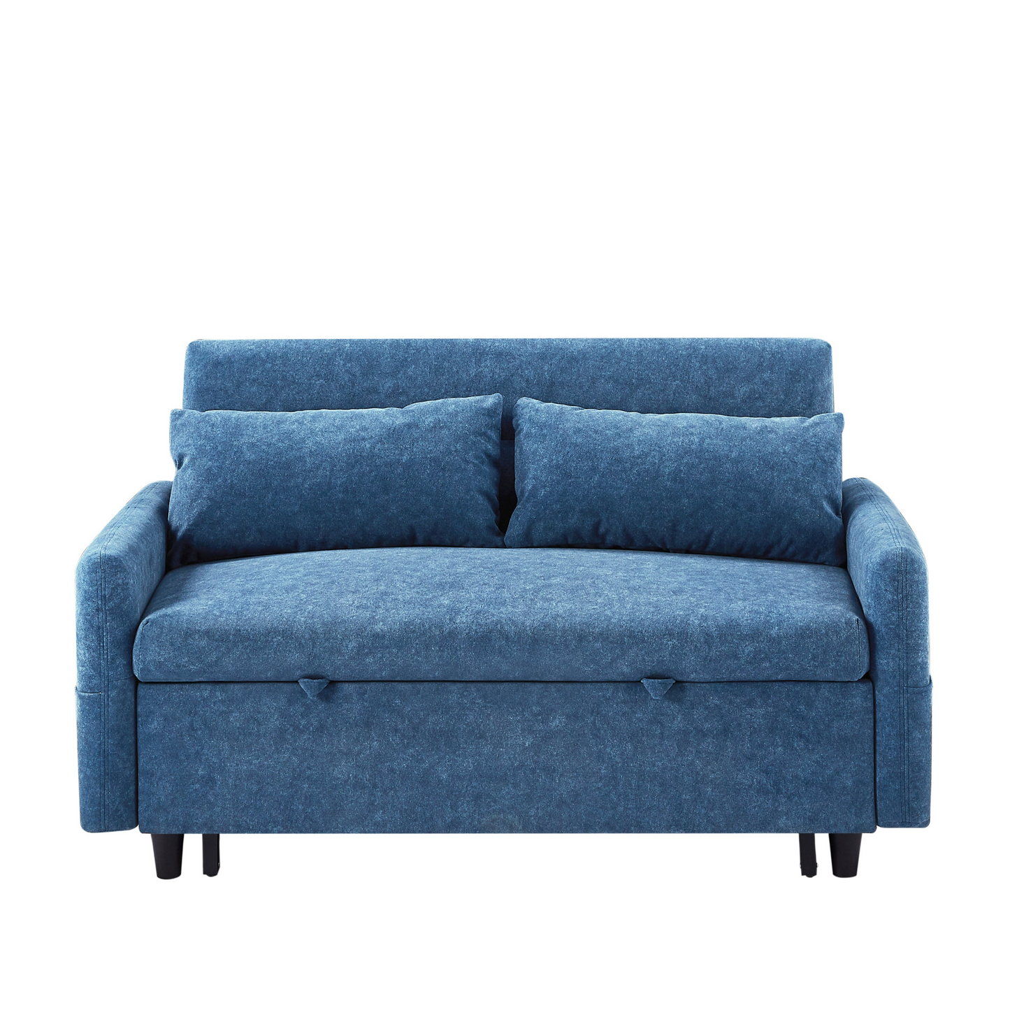 Upgrade Your Living Space with the 55.1" Pull Out Sleep Sofa Bed Loveseat - Blue