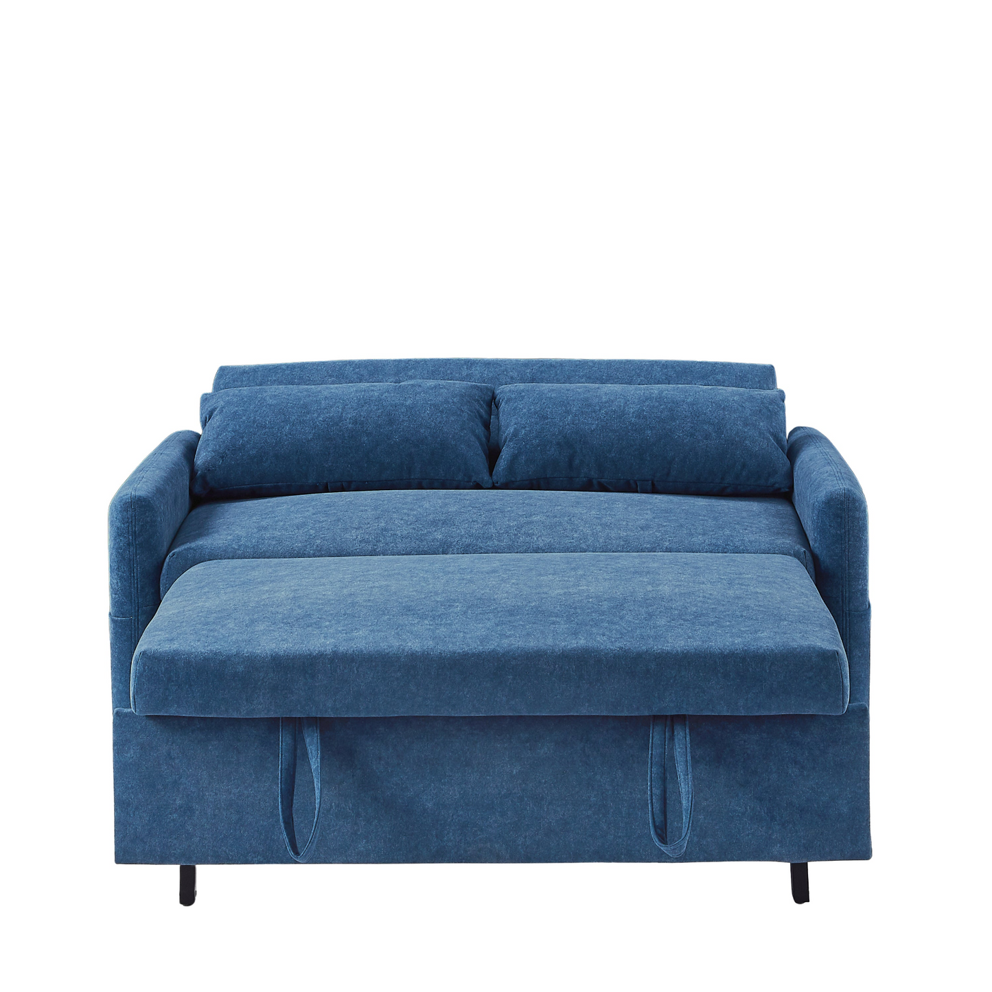 Upgrade Your Living Space with the 55.1" Pull Out Sleep Sofa Bed Loveseat - Blue