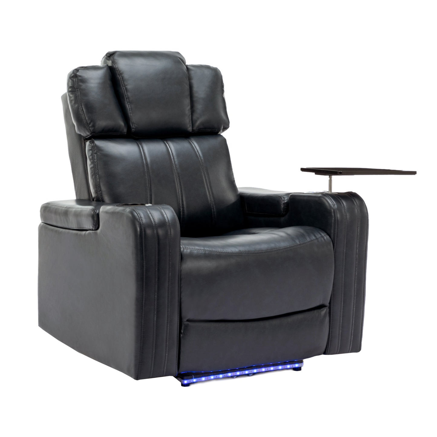 Black PU Leather Recliner Chair: Enjoy Tech-Enhanced Comfort at Home