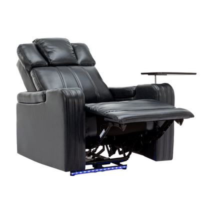 Black PU Leather Recliner Chair: Enjoy Tech-Enhanced Comfort at Home