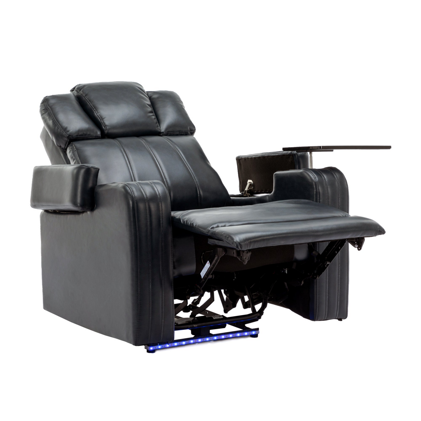 Black PU Leather Recliner Chair: Enjoy Tech-Enhanced Comfort at Home