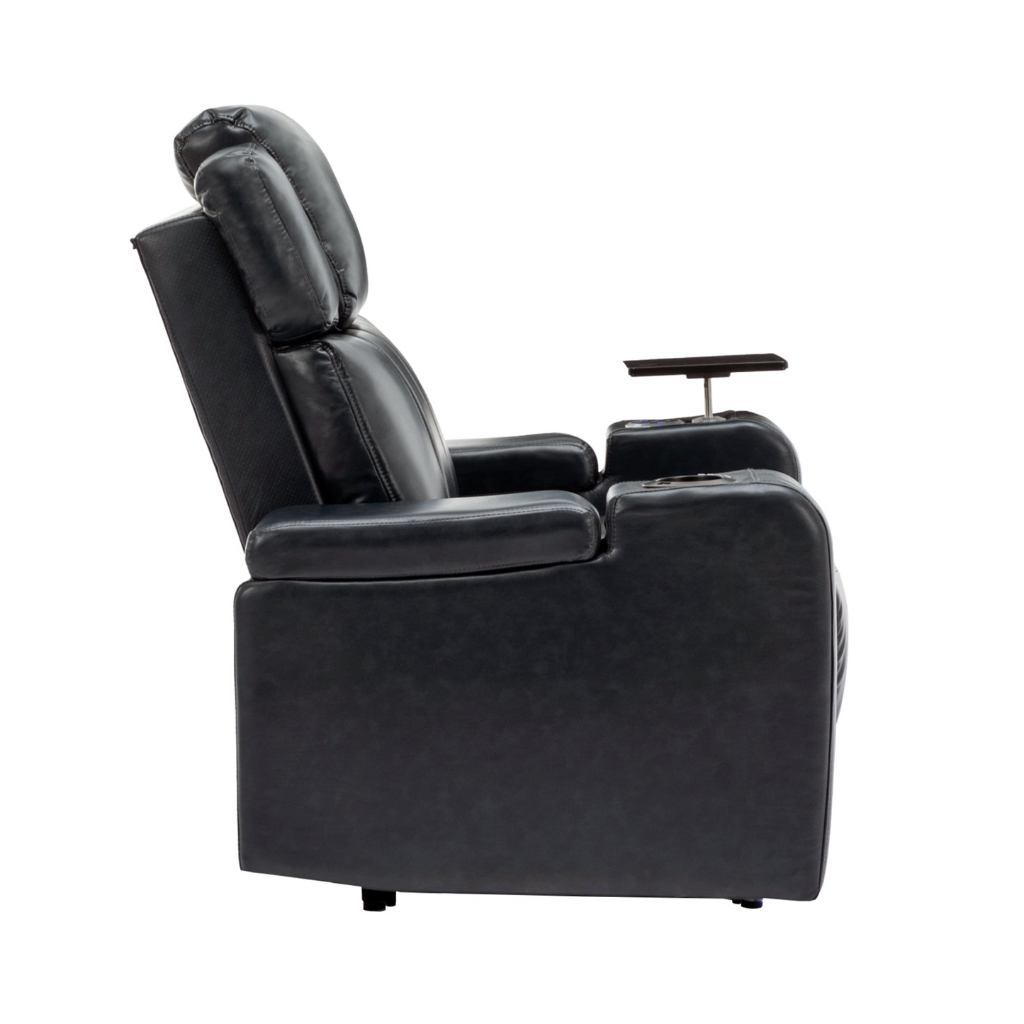 Black PU Leather Recliner Chair: Enjoy Tech-Enhanced Comfort at Home