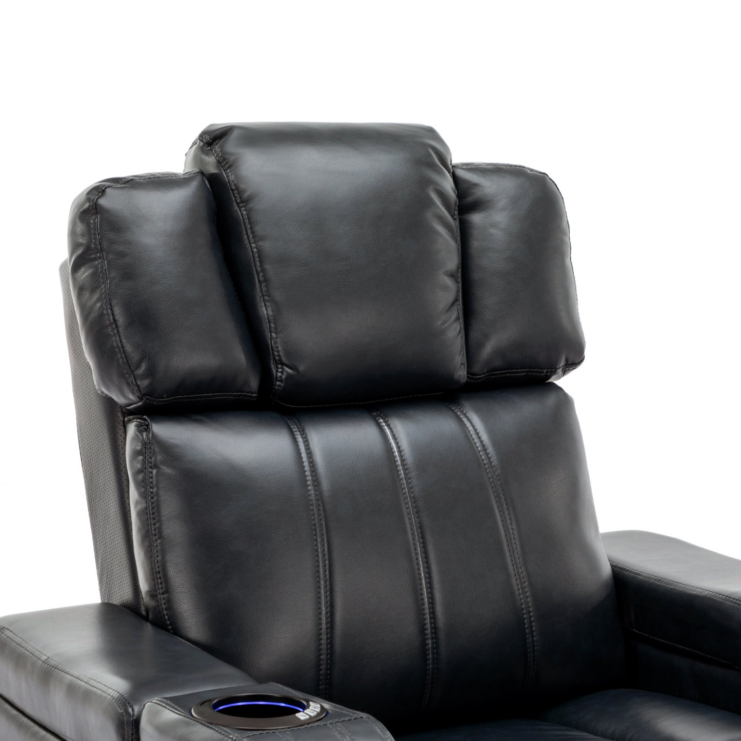 Black PU Leather Recliner Chair: Enjoy Tech-Enhanced Comfort at Home