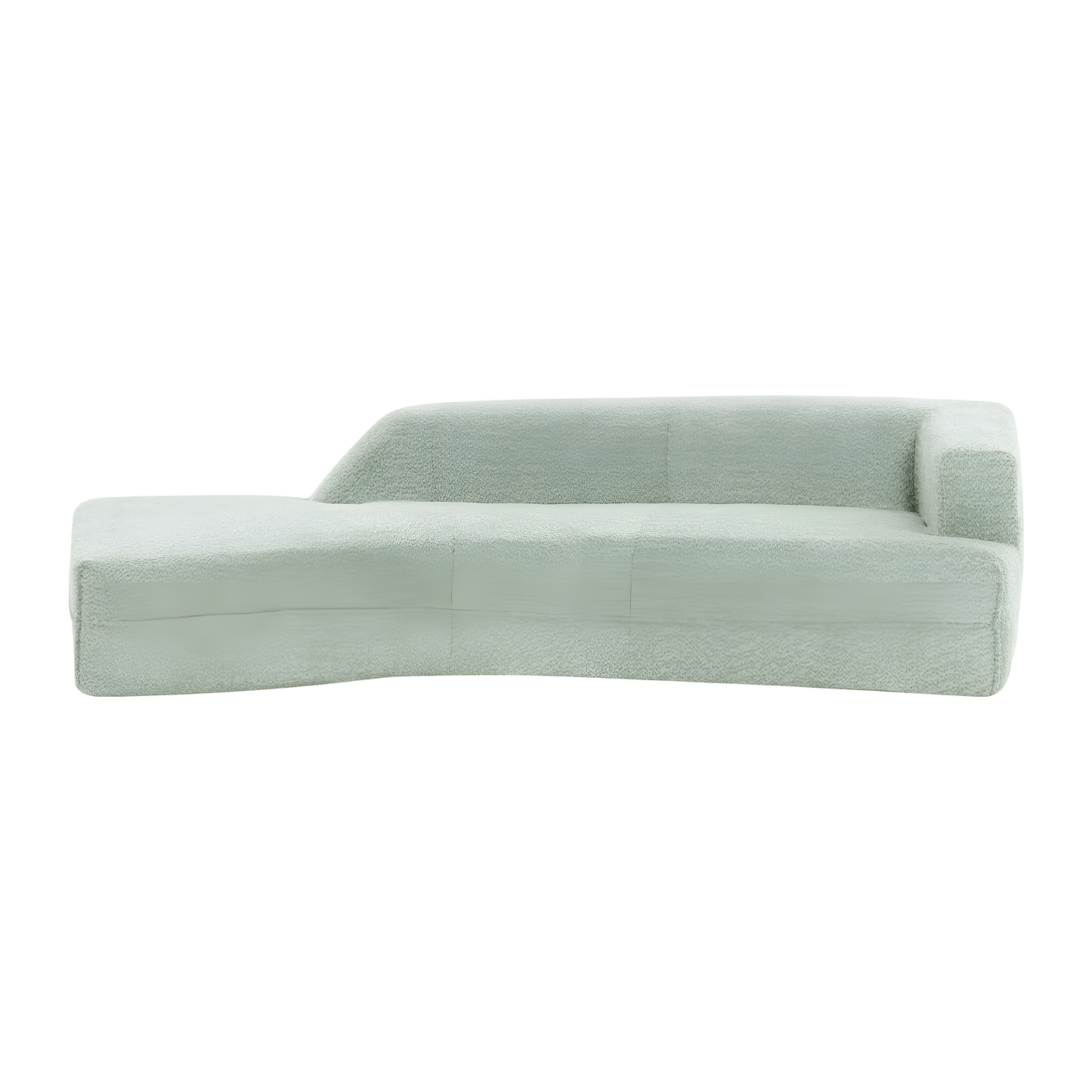 Curved Chaise Lounge Modern Indoor Sofa Couch for Living Room, Green