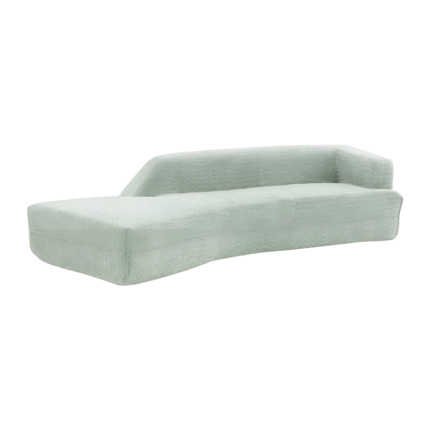 Curved Chaise Lounge Modern Indoor Sofa Couch for Living Room, Green