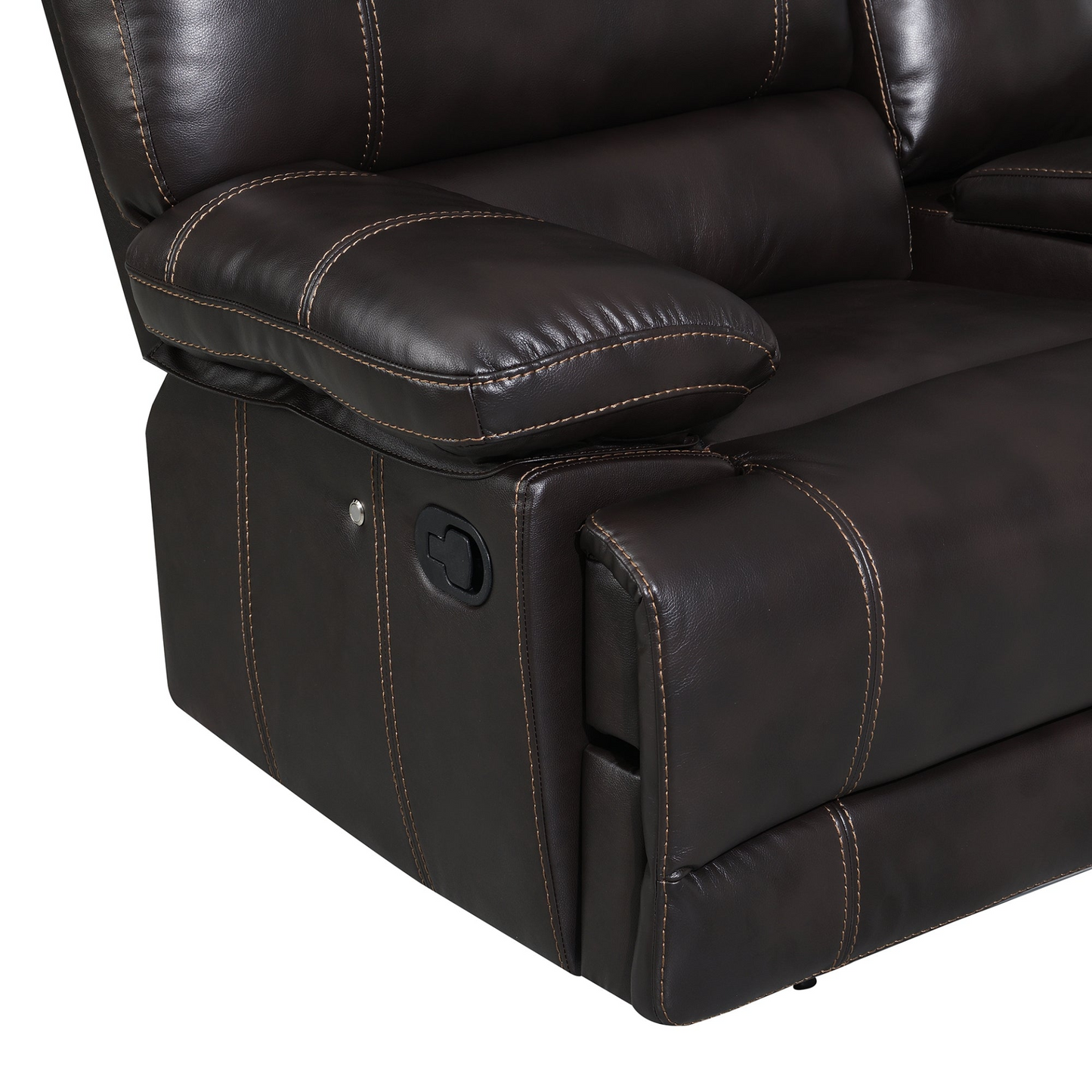 Recliner Chair Sofa Manual Reclining Home Seating Seats  Movie Theater Chairs, Brown