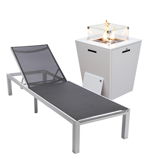 White Aluminum Outdoor Patio Chaise Lounge Chair - Comfort and Durability for Your Outdoor Oasis