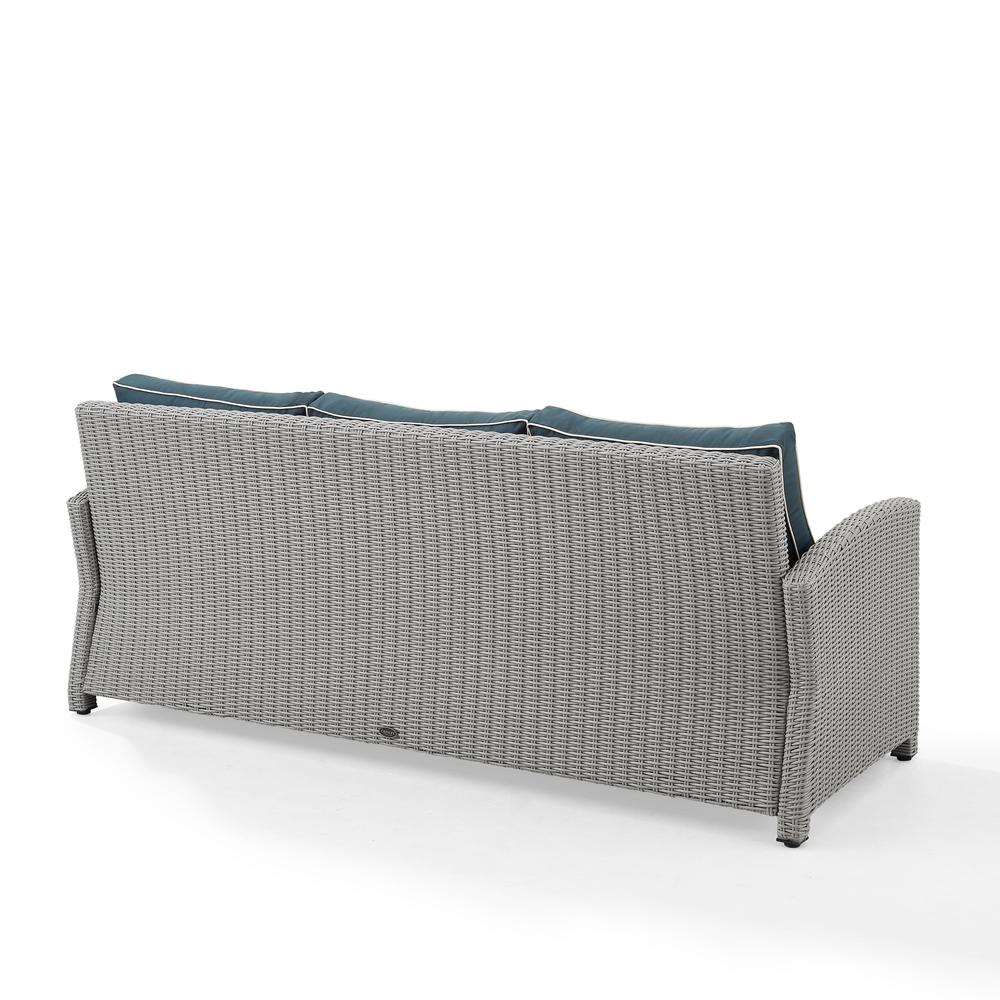 Bradenton Outdoor Wicker Sofa Navy/Gray - Comfortable and Stylish Outdoor Furniture